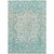 9' X 12' Teal Blue And Ivory Floral Medallion Washable Indoor Outdoor Area Rug 9' X 12' Teal Blue And Ivory Floral Medallion Washable Indoor Outdoor Area Rug