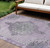 10' X 14' Plum And Gray Geometric Washable Indoor Outdoor Area Rug