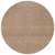 8' Beige And Brown Round Striped Washable Indoor Outdoor Area Rug