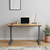 48" Adjustable Brown and Gray Stainless Steel Computer Desk 48" Adjustable Brown and Gray Stainless Steel Computer Desk