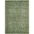 5' X 8' Olive Green And Ivory Floral Medallion Washable Indoor Outdoor Area Rug