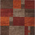5' X 8' Chocolate Taupe And Orange Geometric Washable Indoor Outdoor Area Rug