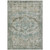 3' X 5' Sage Teal Blue And Beige Floral Washable Indoor Outdoor Area Rug