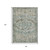 8' X 10' Sage Teal Blue And Beige Floral Washable Indoor Outdoor Area Rug 8' X 10' Sage Teal Blue And Beige Floral Washable Indoor Outdoor Area Rug