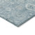 8' Blue Ivory And Gray Round Damask Washable Indoor Outdoor Area Rug 8' Blue Ivory And Gray Round Damask Washable Indoor Outdoor Area Rug