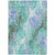 5' X 8' Teal Blue And Mint Green Abstract Washable Indoor Outdoor Area Rug 5' X 8' Teal Blue And Mint Green Abstract Washable Indoor Outdoor Area Rug