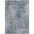 8' X 10' Denim Blue And Silver Abstract Washable Indoor Outdoor Area Rug