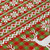 5' X 8' Fern Green Red And Ivory Deer Washable Indoor Outdoor Area Rug