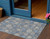 3' X 5' Gray Blue And Ivory Snowflake Washable Indoor Outdoor Area Rug 3' X 5' Gray Blue And Ivory Snowflake Washable Indoor Outdoor Area Rug