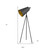 61" Tripod Floor Lamp With Gray Metal Cone Shade 61" Tripod Floor Lamp With Gray Metal Cone Shade