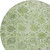 8' Artichoke Green And Gray Round Damask Washable Indoor Outdoor Area Rug 8' Artichoke Green And Gray Round Damask Washable Indoor Outdoor Area Rug