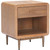 20" Brown Wood Free Form Pedestal End Table With Drawer 20" Brown Wood Free Form Pedestal End Table With Drawer