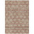 10' X 14' Terra Cotta And Beige Floral Washable Indoor Outdoor Area Rug