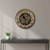 18" Antiqued Gold And Black Metal Silent Skeleton Exposed Gear Round Wall Clock 18" Antiqued Gold And Black Metal Silent Skeleton Exposed Gear Round Wall Clock