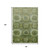 8' X 10' Artichoke Green And Beige Medallion Washable Indoor Outdoor Area Rug