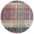 8' Mauve Blue And Gold Round Striped Washable Indoor Outdoor Area Rug 8' Mauve Blue And Gold Round Striped Washable Indoor Outdoor Area Rug