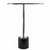 22" Smoky Black and Silver Aluminum Glass and Marble Pedestal End Table 22" Smoky Black and Silver Aluminum Glass and Marble Pedestal End Table