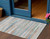 3' X 5' Linen And Pale Aqua Striped Washable Indoor Outdoor Area Rug 3' X 5' Linen And Pale Aqua Striped Washable Indoor Outdoor Area Rug