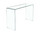43" Clear Glass Solid Console Table 43" Clear Glass Solid Console Table