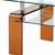 39" Clear and Brown Glass Coffee Table With Shelf 39" Clear and Brown Glass Coffee Table With Shelf