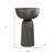 21" Black Aluminum Round Pedestal End Table