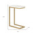 24" White and Gold Marble and Iron End Table