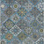 8' X 10' Denim Blue And Green Patchwork Washable Indoor Outdoor Area Rug