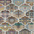 10' X 14' Beige Teal Blue And Copper Quatrefoil Washable Indoor Outdoor Area Rug 10' X 14' Beige Teal Blue And Copper Quatrefoil Washable Indoor Outdoor Area Rug