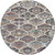 8' Gray Lavender And Ivory Round Quatrefoil Washable Indoor Outdoor Area Rug 8' Gray Lavender And Ivory Round Quatrefoil Washable Indoor Outdoor Area Rug
