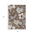 8' X 10' Chocolate Ivory And Wheat Floral Washable Indoor Outdoor Area Rug 8' X 10' Chocolate Ivory And Wheat Floral Washable Indoor Outdoor Area Rug