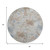8' Midnight Ivory And Coffee Round Abstract Washable Indoor Outdoor Area Rug