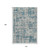 10' X 14' Persian Blue And Gray Abstract Distressed Washable Area Rug With UV Protection
