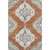 5' X 8' Terra Cotta Ivory And Blue Tribal Distressed Washable Area Rug With UV Protection 5' X 8' Terra Cotta Ivory And Blue Tribal Distressed Washable Area Rug With UV Protection