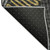 10' X 14' Gray Gold And Black Botanical Leaves Washable Area Rug With UV Protection