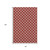 8' X 10' Red And Ivory Geometric Washable Area Rug With UV Protection 8' X 10' Red And Ivory Geometric Washable Area Rug With UV Protection