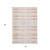 5' X 8' Peach Ivory And Beige Geometric Washable Area Rug With UV Protection