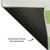 8' Lime Green And Ivory Striped Washable Round Rug With UV Protection