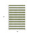 8' X 10' Olive Green And Ivory Striped Washable Area Rug With UV Protection 8' X 10' Olive Green And Ivory Striped Washable Area Rug With UV Protection