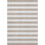 9' X 12' Taupe And Ivory Striped Washable Area Rug With UV Protection