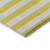 10' X 14' Yellow And Ivory Striped Washable Area Rug With UV Protection