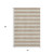 5' X 8' Beige And Taupe Striped Washable Area Rug With UV Protection 5' X 8' Beige And Taupe Striped Washable Area Rug With UV Protection