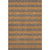 10' X 14' Chocolate And Copper Striped Washable Area Rug With UV Protection