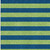 3' X 5' Navy Blue And Green Striped Washable Area Rug With UV Protection