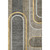 3' X 5' Taupe And Gold Geometric Washable Area Rug With UV Protection 3' X 5' Taupe And Gold Geometric Washable Area Rug With UV Protection