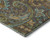 3' X 5' Chocolate Blue And Green Paisley Washable Area Rug With UV Protection