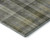 8' X 10' Gray And Gold Plaid Washable Area Rug With UV Protection
