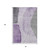 3' X 5' Purple Gray And Ivory Abstract Washable Area Rug With UV Protection