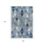 9' X 12' Blue Gray And Ivory Geometric Washable Area Rug With UV Protection