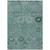 3' X 5' Teal Blue And Gray Damask Washable Indoor Outdoor Area Rug 3' X 5' Teal Blue And Gray Damask Washable Indoor Outdoor Area Rug