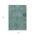 5' X 8' Teal Blue And Gray Damask Washable Indoor Outdoor Area Rug 5' X 8' Teal Blue And Gray Damask Washable Indoor Outdoor Area Rug